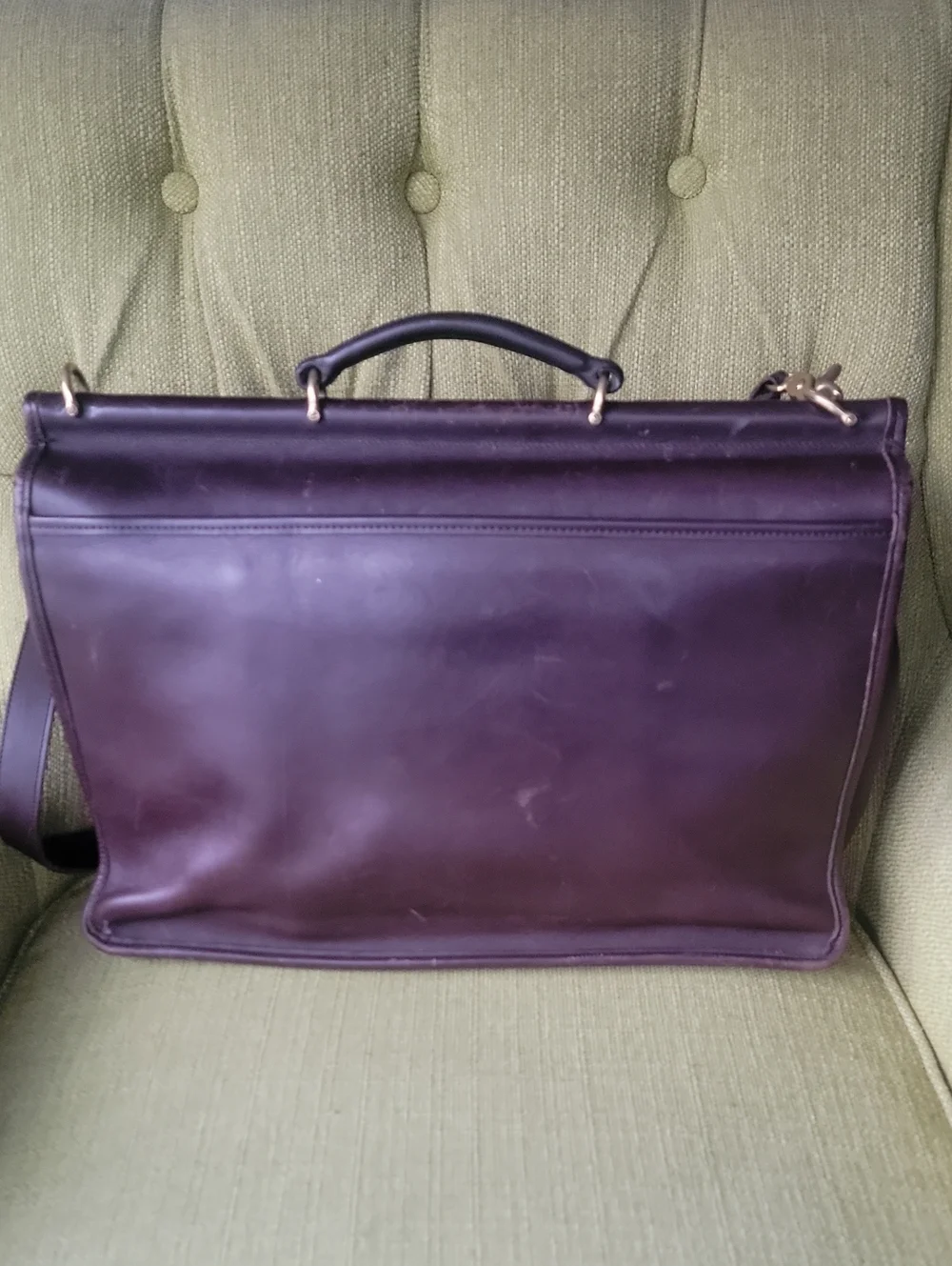 Vintage Coach Authentic Beekman Briefcase Dark Brown